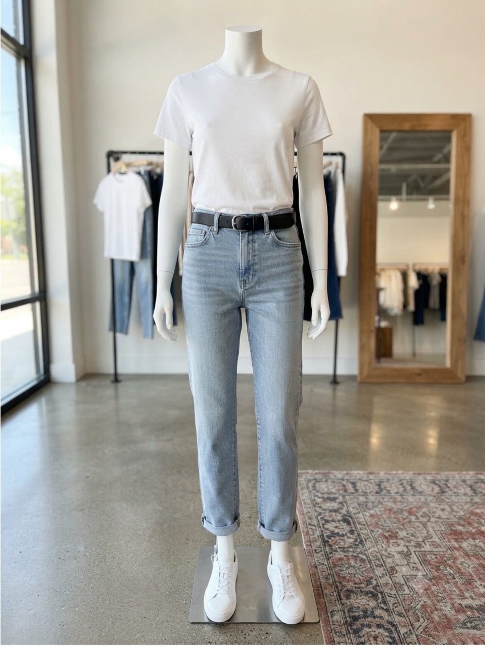 Nicole Miller Nomad Super High Rise Relaxed Straight Jeans Size 4
